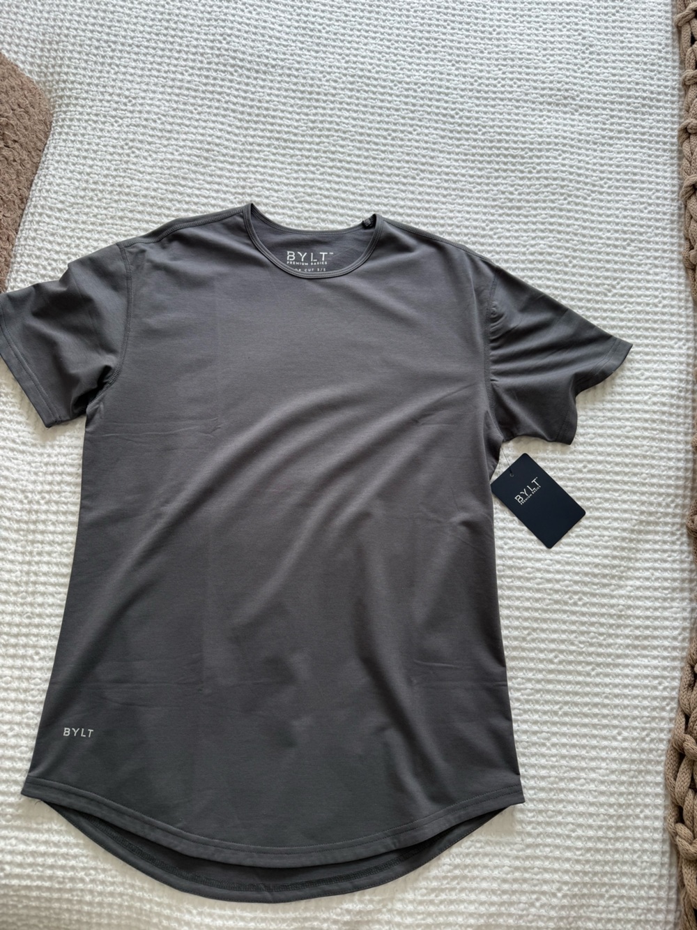 BYLT Basics Men’s Short Sleeve Crew Tee — Charcoal Gray